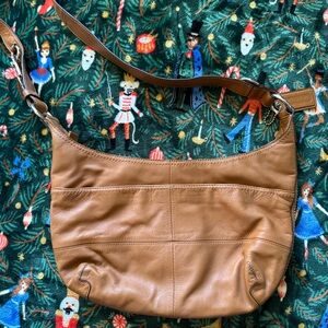 Coach Brown Leather East West Duffle Shoulder Bag